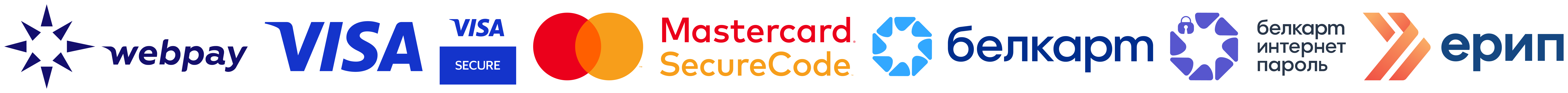Способы оплаты: WebPay, Visa, Mastercard, Белкарт, ЕРИП